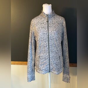 Lululemon Forme Jacket *Cuffins Petite Fleur Silver Spoon Size 8